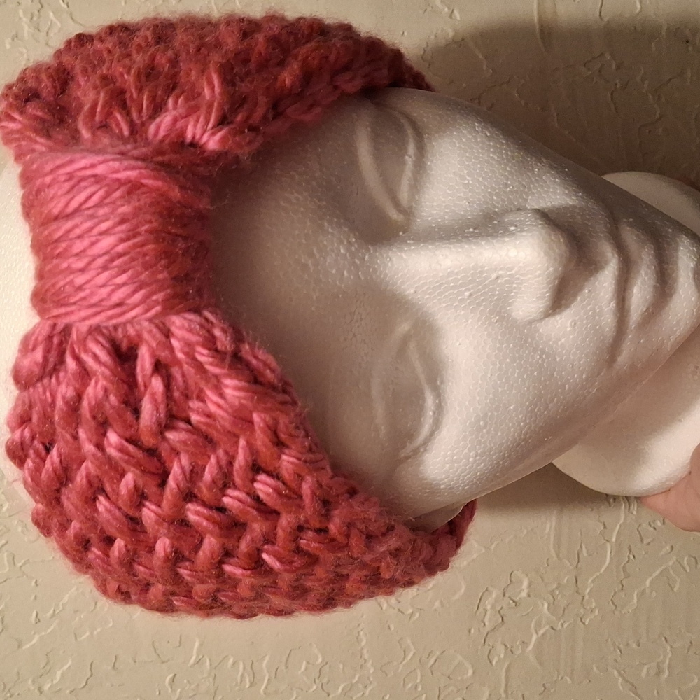 Handmade Knitted Faux Knot Ear Warmer